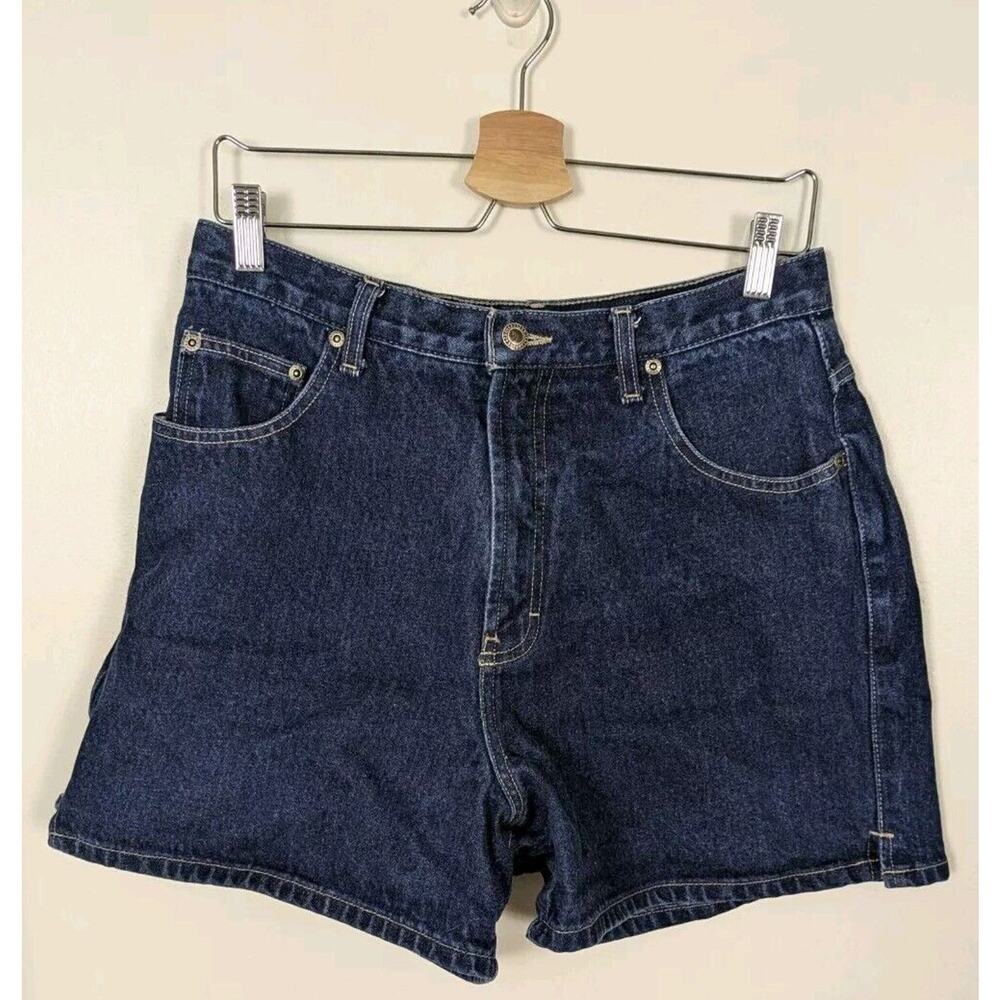 Crossroads Size 14 Vintage Dark Denim Jean Shorts Women's High Waist